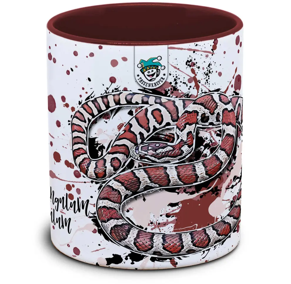 Tasse mit Lampropeltis triangulum triangulum Dreiecksnatter