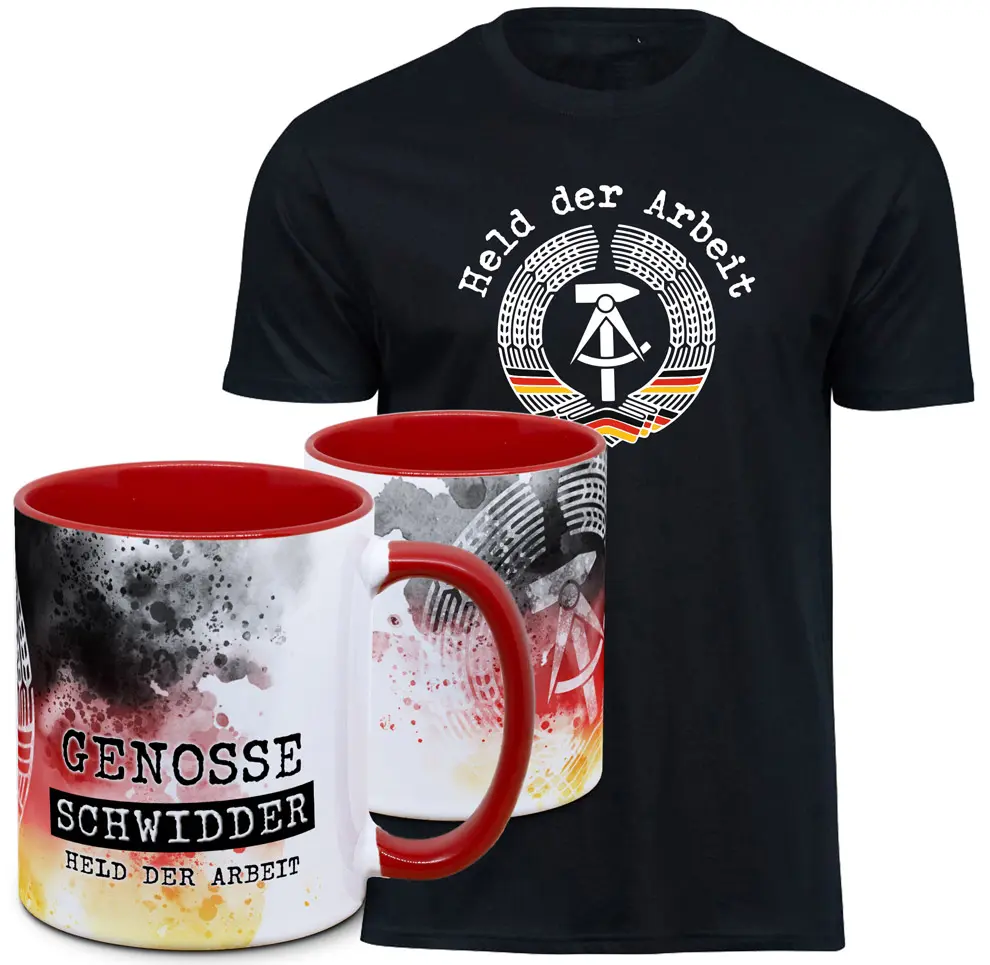 DDR-Bundle: Held der Arbeit (Tasse+Shirt)