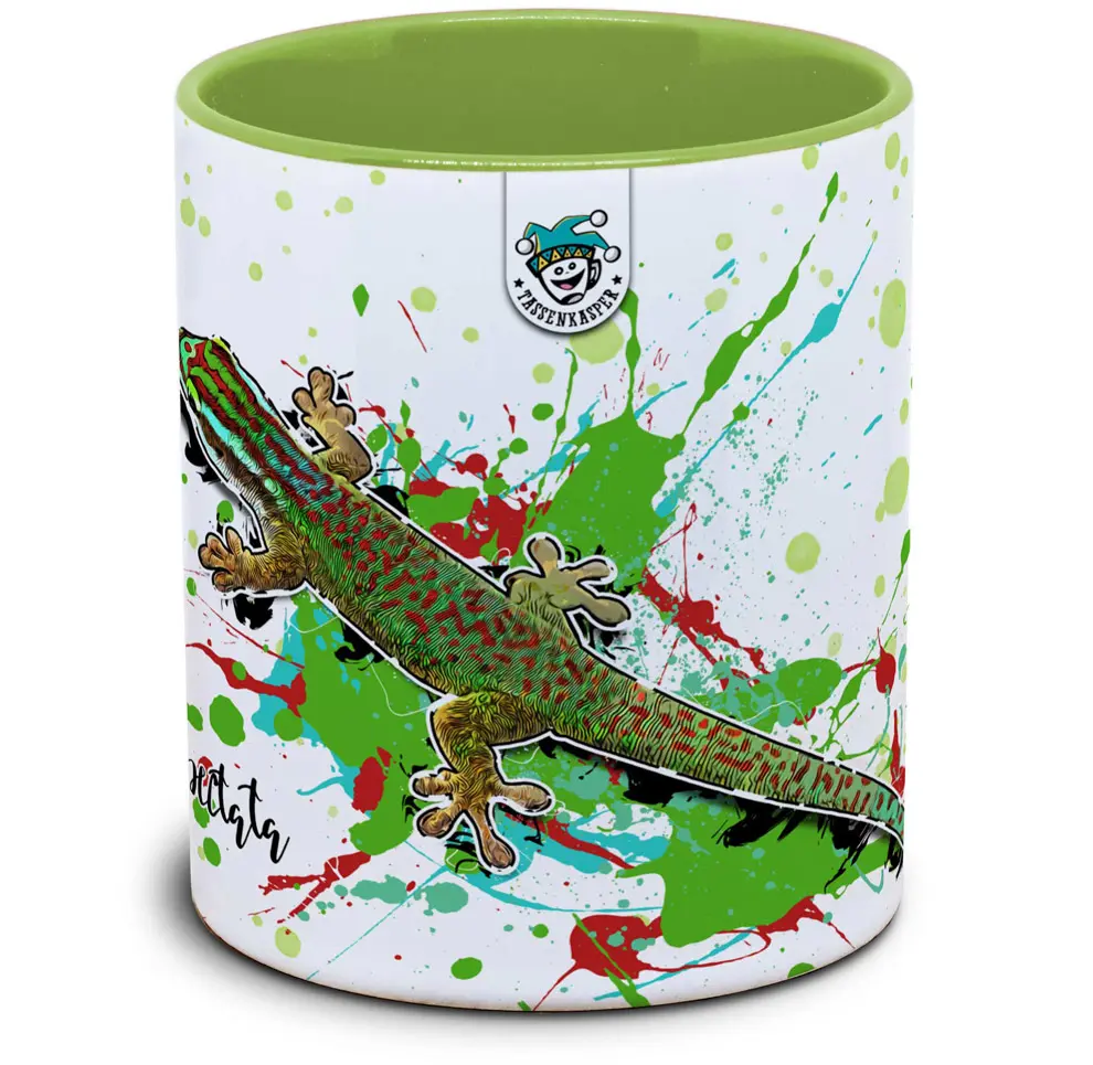 Tasse mit Phelsuma inexpectata Manapany Taggecko