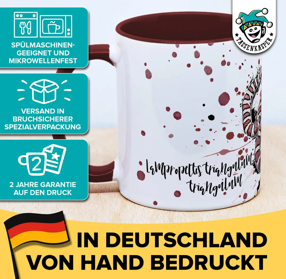 Tasse mit Lampropeltis triangulum triangulum Dreiecksnatter mit Produktvorteilen