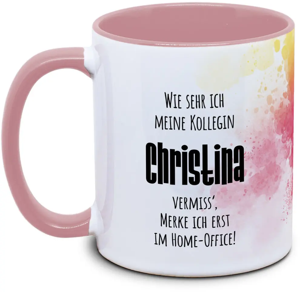 Tasse Home-Office Kollegin mit Spruch