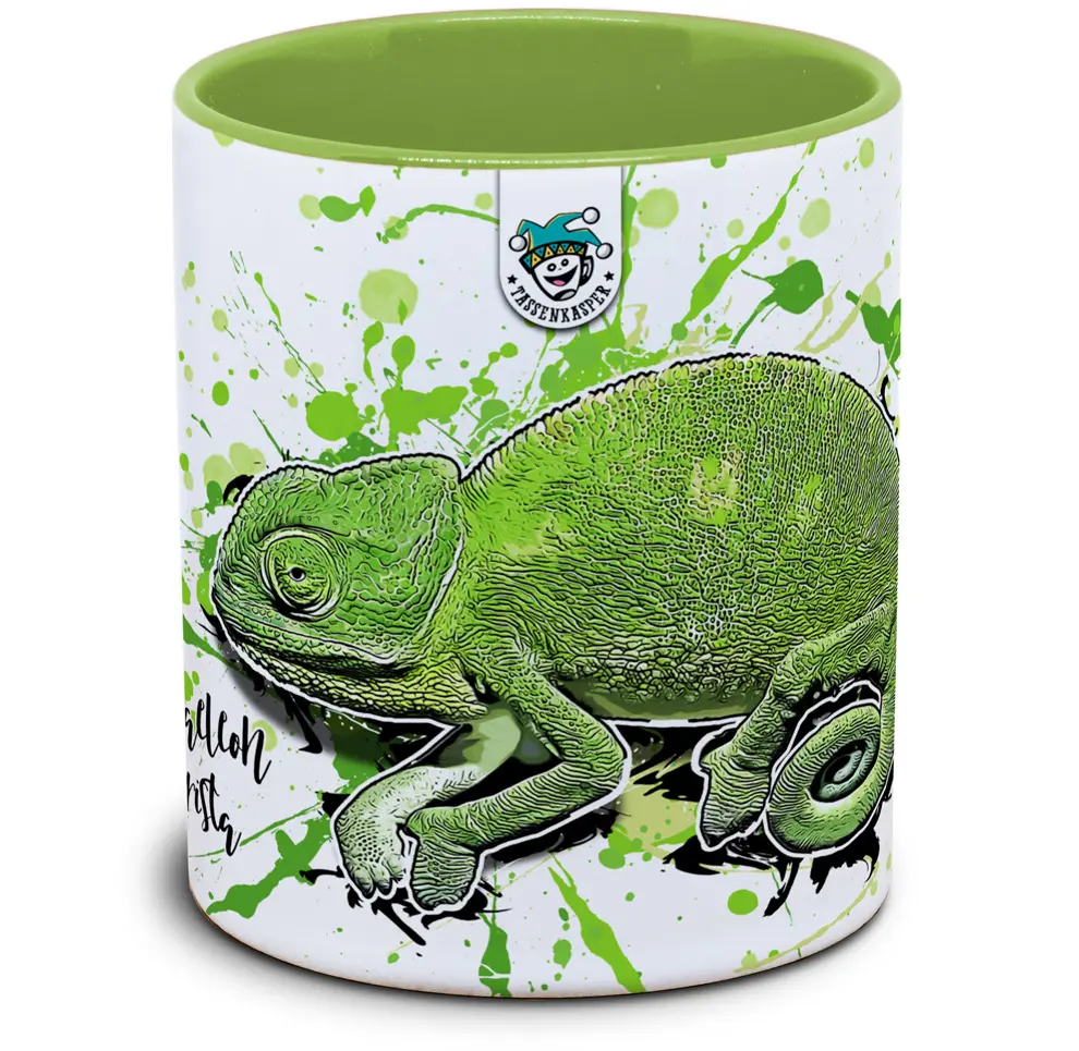 Tasse mit chameleo chameleon restricta europaeisches Chamaeleon