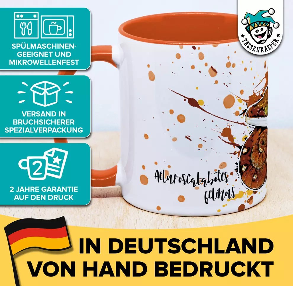 Reptilien Tasse mit Fuchsgesichtgecko Aeluroscalabotes felinusin Produktvorteile