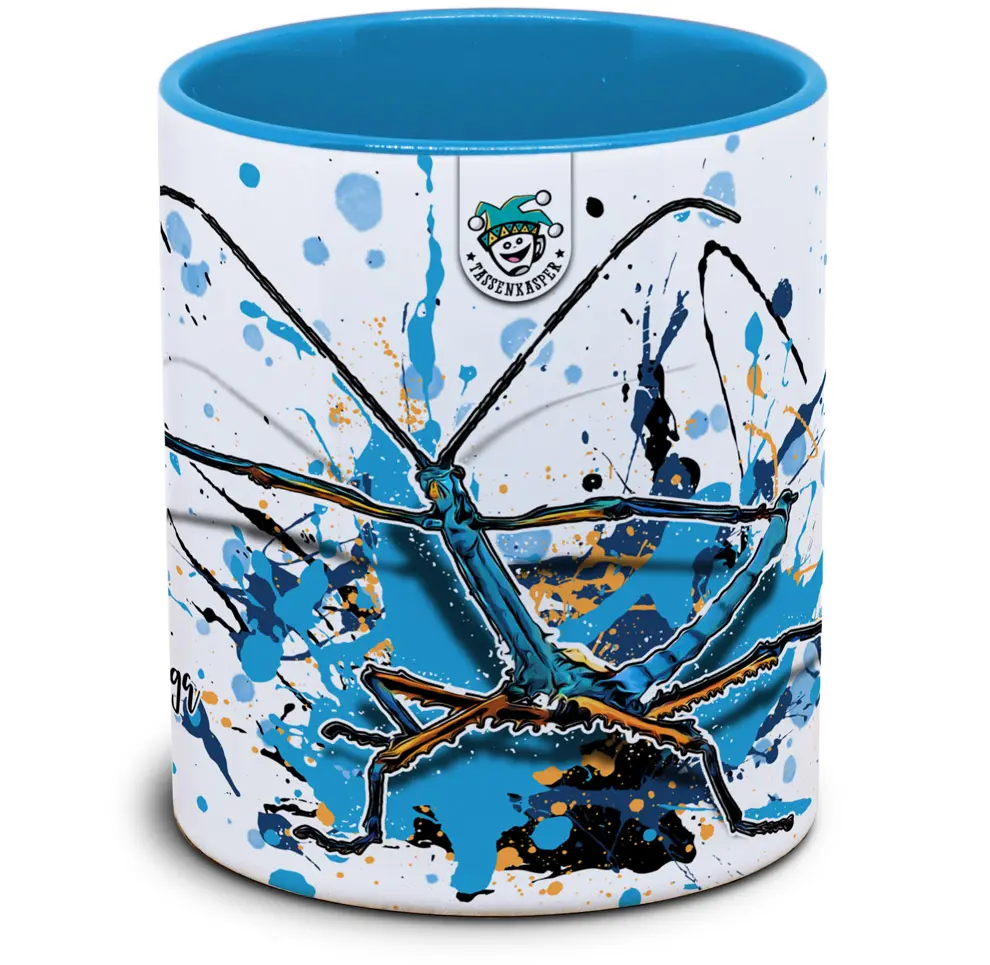 Tasse Achrioptera manga - Türkisblaue Riesenstabschrecke